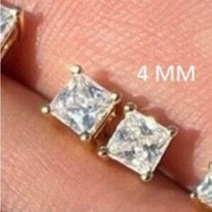 Gold and Silver Stud Earrings